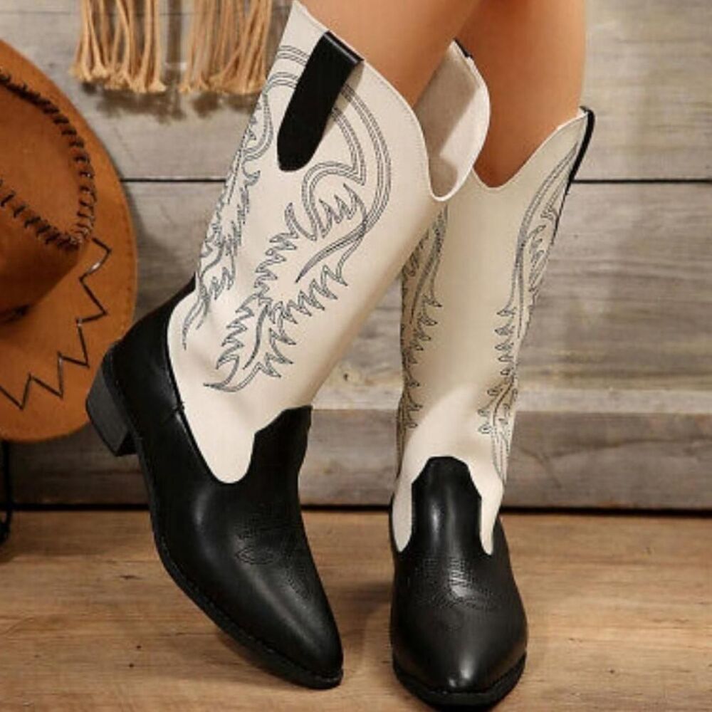 Asos Women's Black and White Boots